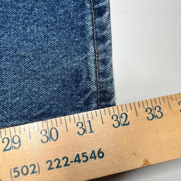 Carhartt Men’s Blue Denim Jeans 40x32 Relaxed Fit USA Logo Patch Made in Mexico - Picture 4 of 13